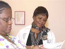 Physicians Reviewing Paperwork