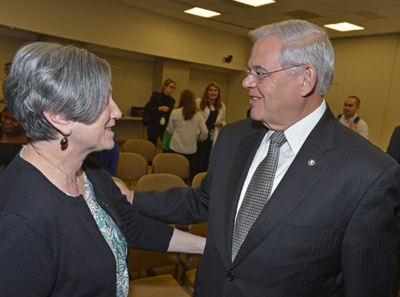 Dee Sparacio with Senator Robert Menendez