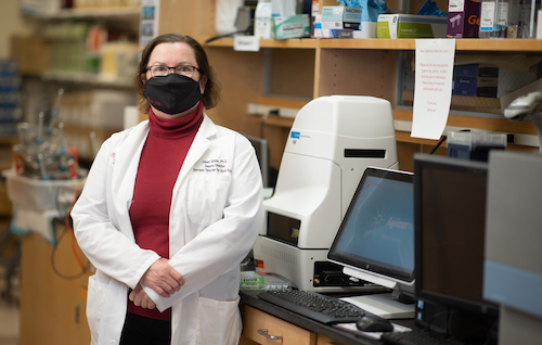 Eileen White in lab