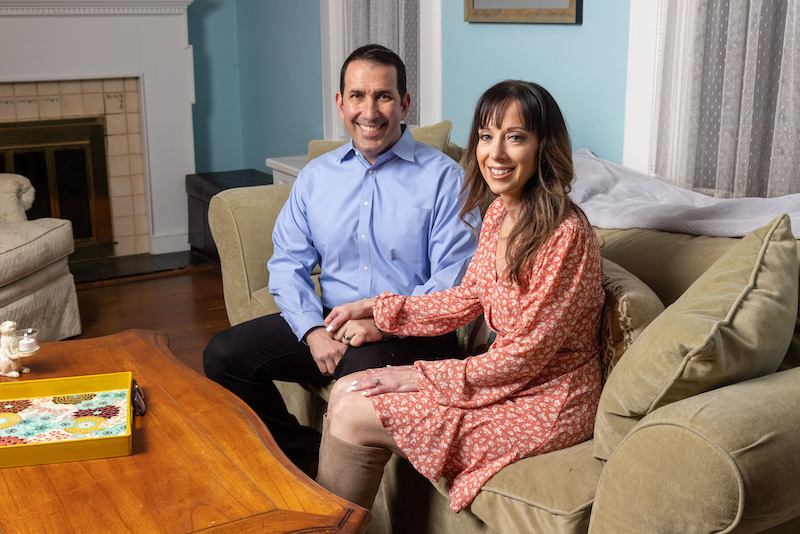 Marcus Rivera and his wife at home