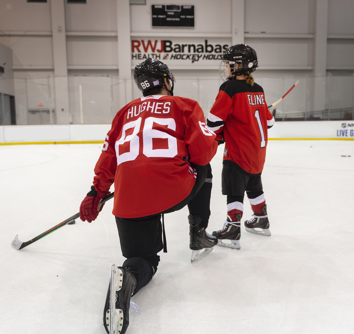 NJ Devils Hockey Team Bring Holiday Cheer to Employees and Visitors at  Belleville's Clara Maass Medical Center