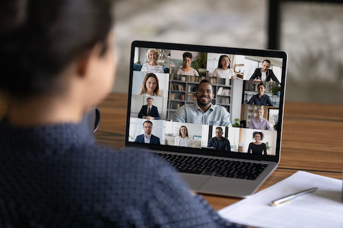 image of a person on a zoom meeting