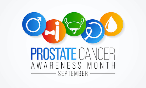 graphic that says prostate cancer awareness month
