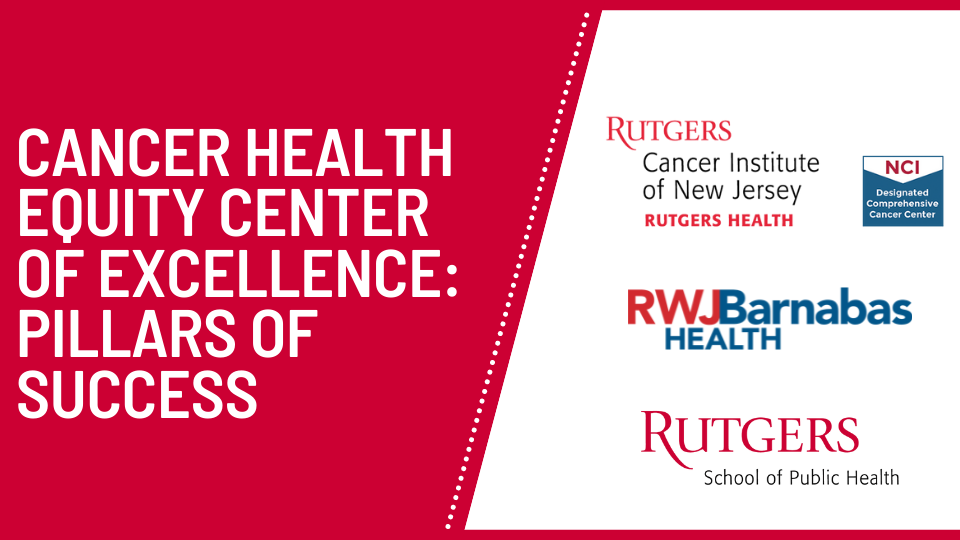 title card for Cancer Health Equity Center of Excellence Pillars of Success