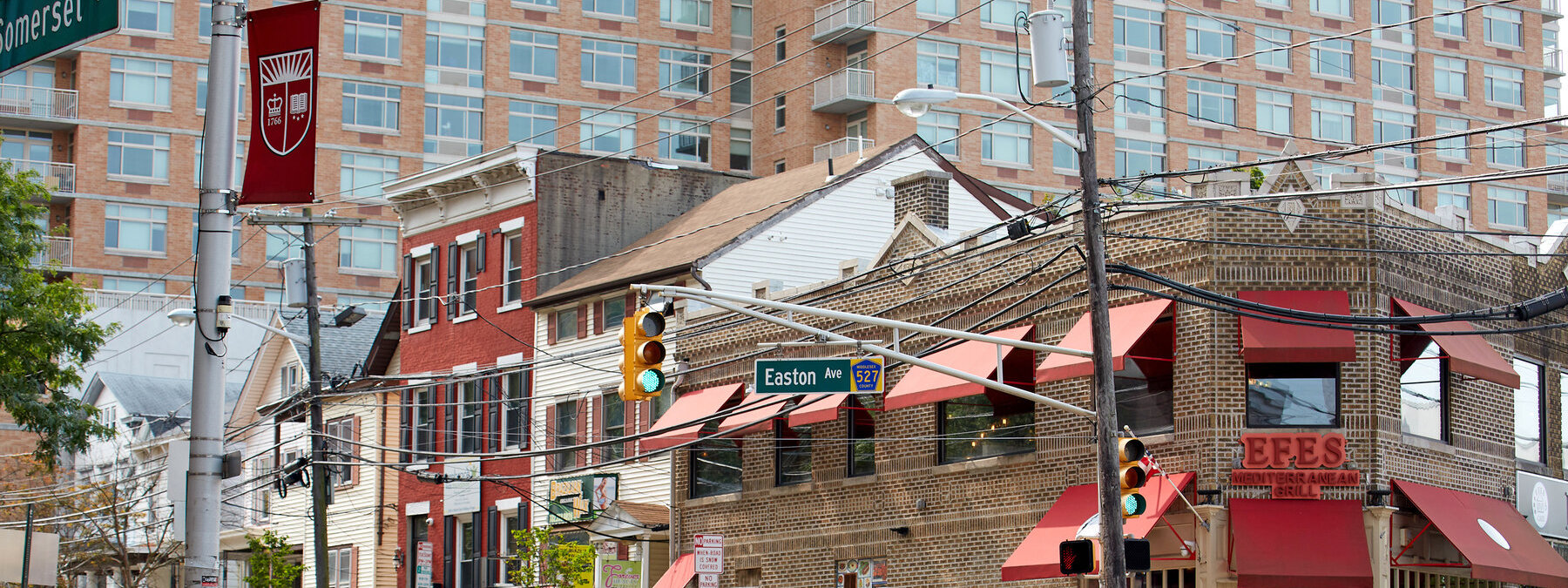 view of corner of Somerset Street in New Brunswick