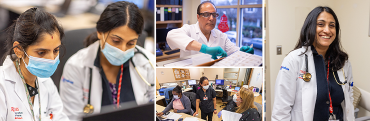 Banner image of employees of Rutgers Cancer Institute