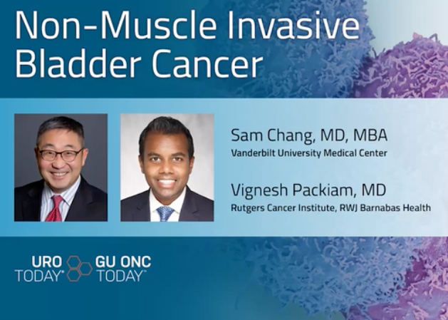 Headshots of Dr. Packiam and Dr. Sam Chang over blue background