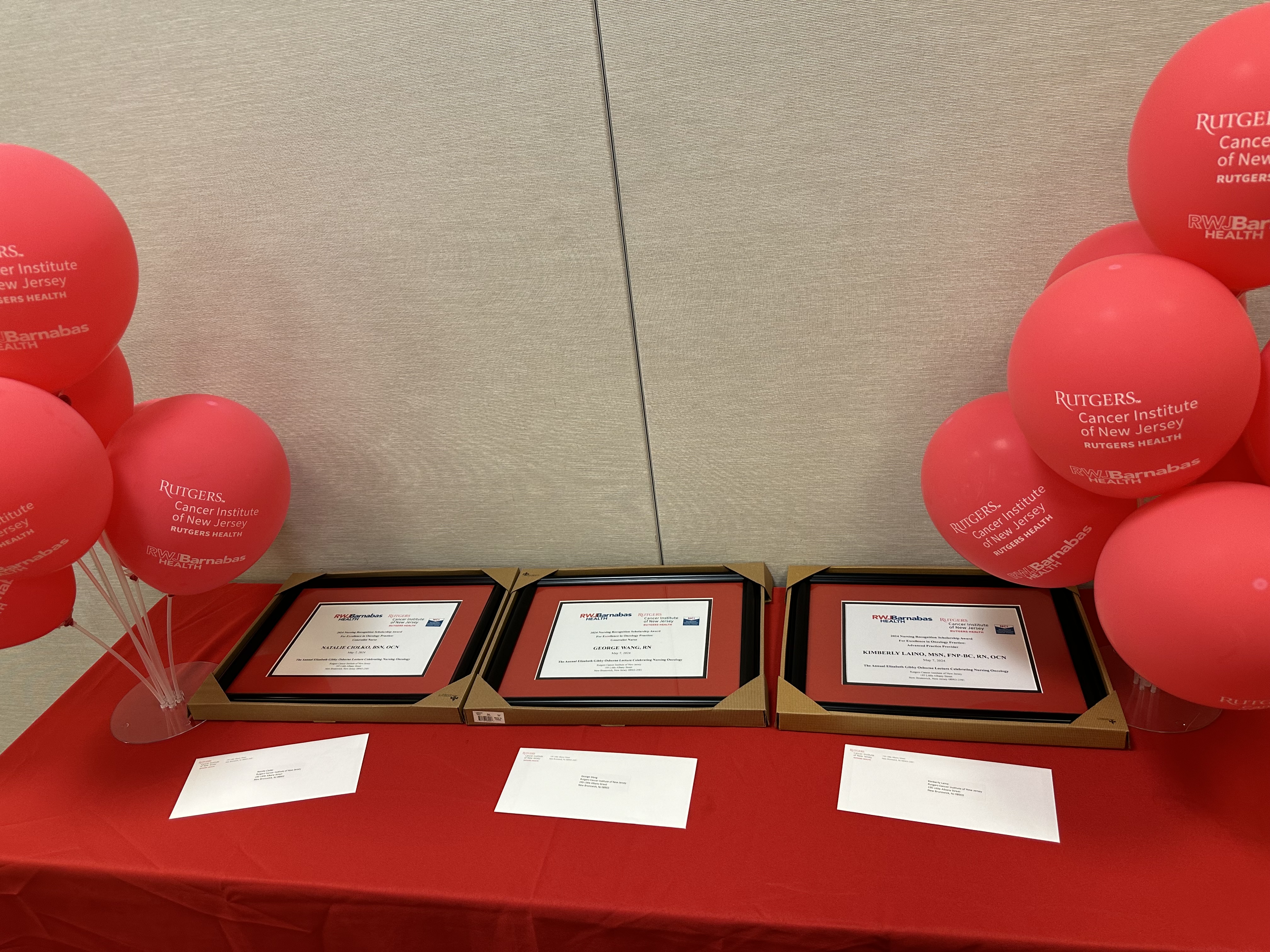 Oncology Nurses at Excellence Awards Ceremony