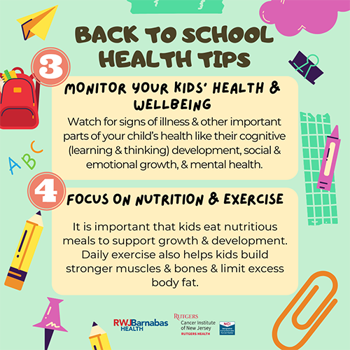 back to school health tips