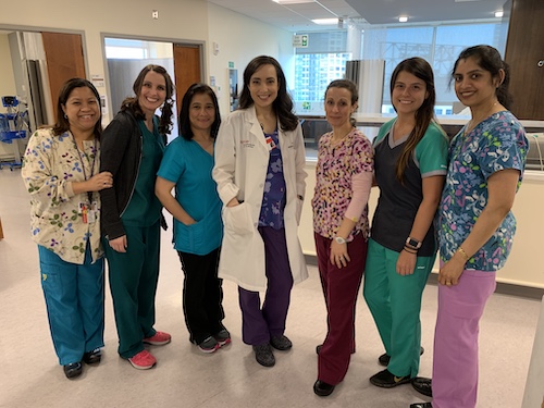 group shot of Rutgers Cancer Institute nurses