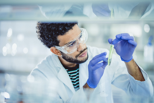 young man working in a lab